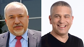 ינון מגל ואביגדור ליברמן, צילום: 103FM ופייסבוק